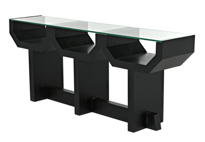 Noir Ando Console in Hand Rubbed Black GCON397HB