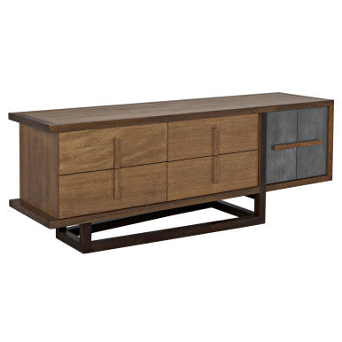 Noir William Sideboard in Dark Walnut with Ebony Walnut Base GCON401