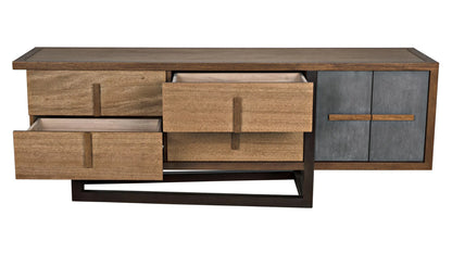 Noir William Sideboard in Dark Walnut with Ebony Walnut Base GCON401