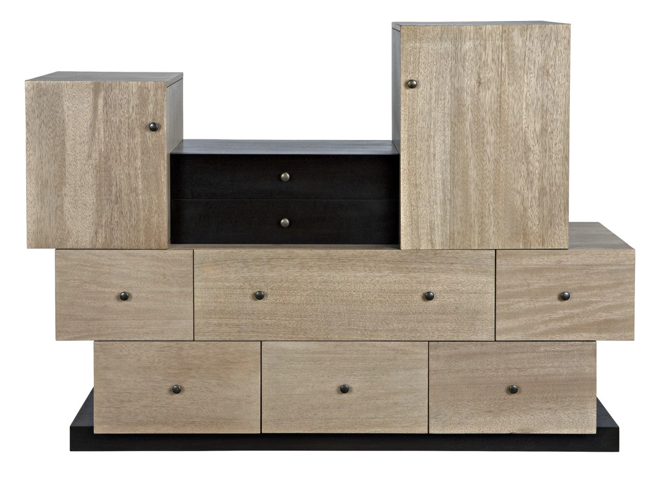 Noir Order Cabinet in Washed Walnut GCON416WAW