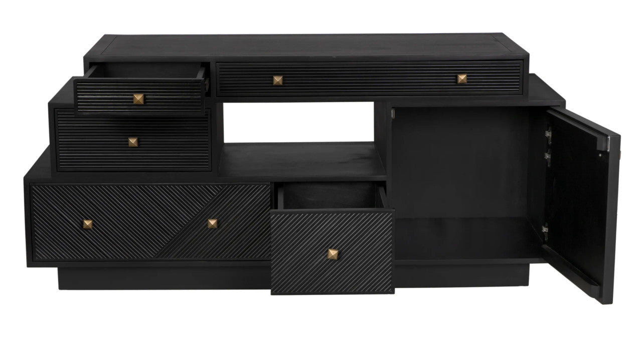 Noir Medici Sideboard in Charcoal GCON417CH