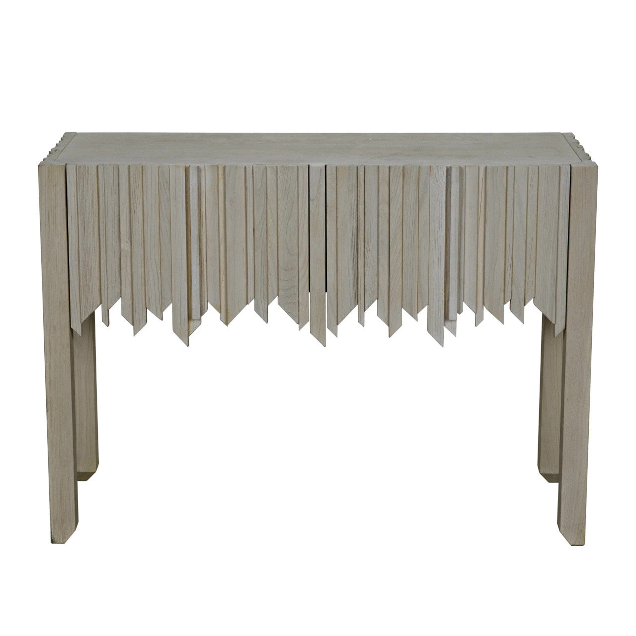 Noir Desdemona Sideboard with 2 Drawer in Bleached Elm GCON418