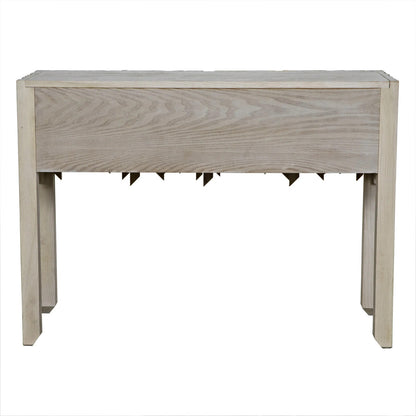 Noir Desdemona Sideboard with 2 Drawer in Bleached Elm GCON418