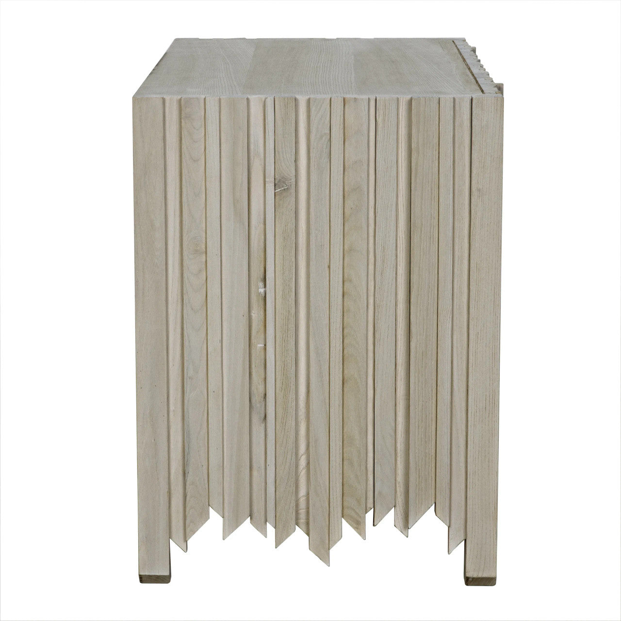 Noir Desdemona 3 Drawer Chest in Bleached Elm GCON419