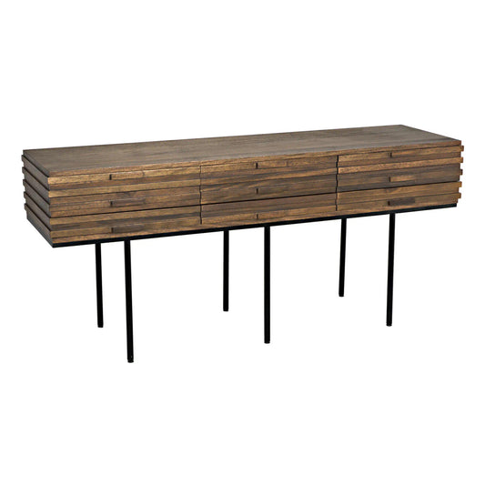 Noir Zodiac Sideboard in Dark Walnut GCON421DW