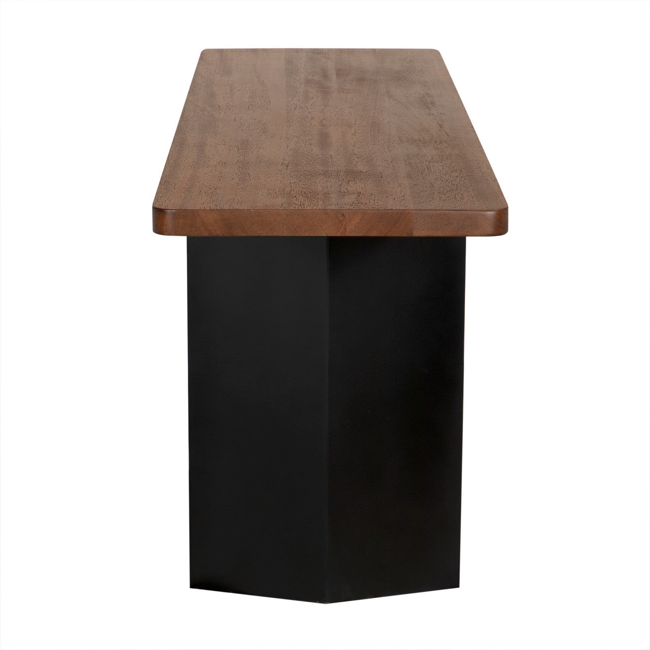 Noir Delta Console with Metal Base in Dark Walnut GCON430MTB