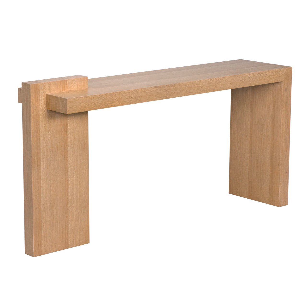 Noir Atlanta Console, White Oak Veneer in Natural GCON431WO