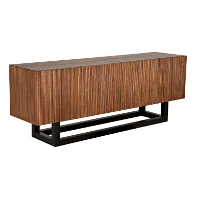 Noir Thomson Sideboard in Dark Walnut with Matte Black GCON434DW