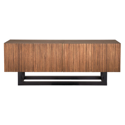 Noir Thomson Sideboard in Dark Walnut with Matte Black GCON434DW