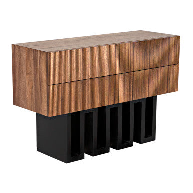 Noir Nova Sideboard in Dark Walnut with Matte Black GCON435DW