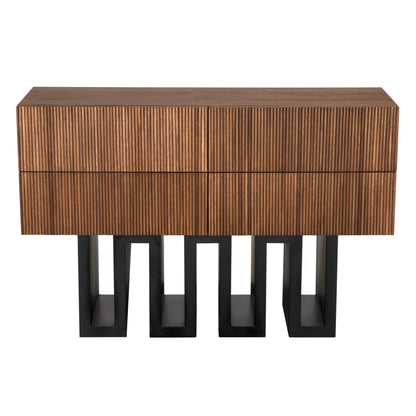 Noir Nova Sideboard in Dark Walnut with Matte Black GCON435DW