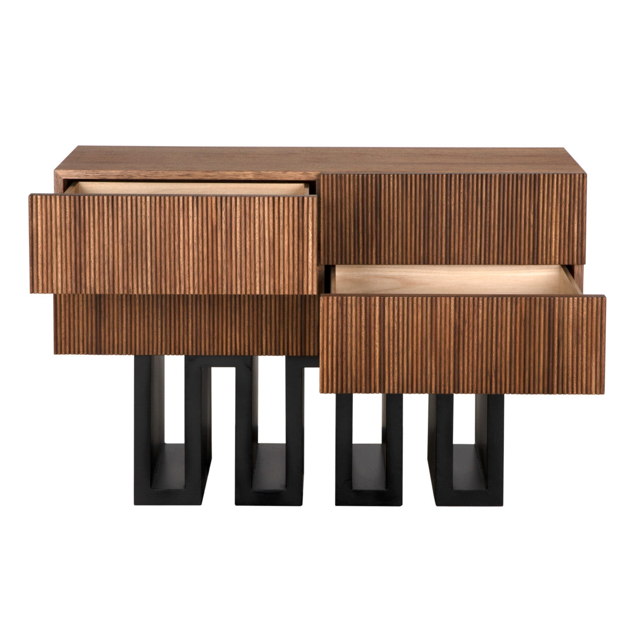 Noir Nova Sideboard in Dark Walnut with Matte Black GCON435DW