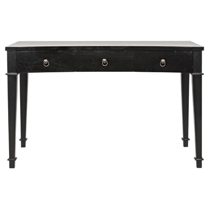 Noir Curba Desk in Hand Rubbed Black GDES111HB