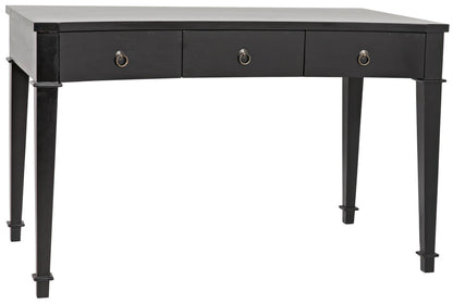 Noir Curba Desk in Hand Rubbed Black GDES111HB