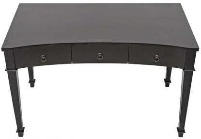 Noir Curba Desk in Hand Rubbed Black GDES111HB