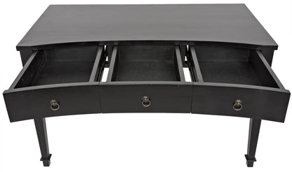 Noir Curba Desk in Hand Rubbed Black GDES111HB