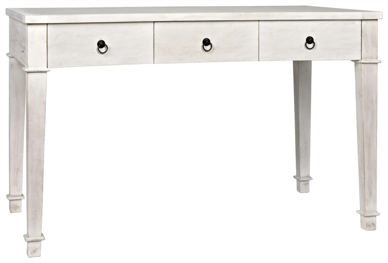 Noir Curba Desk in White Wash GDES111WH