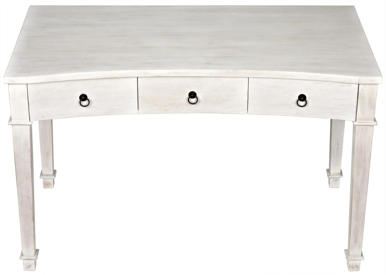 Noir Curba Desk in White Wash GDES111WH