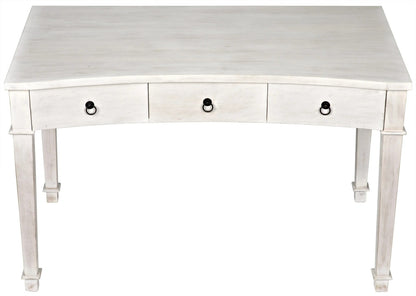 Noir Curba Desk in White Wash GDES111WH