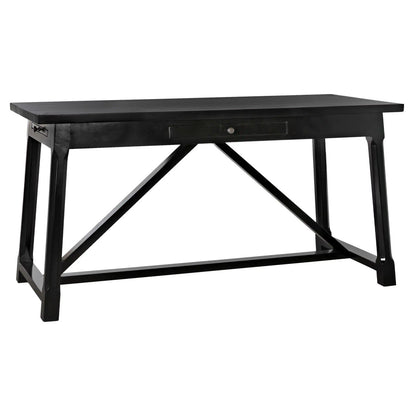 Noir Sutton Desk in Distressed Black GDES114D1