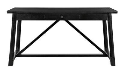 Noir Sutton Desk in Distressed Black GDES114D1