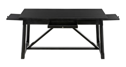 Noir Sutton Desk in Distressed Black GDES114D1