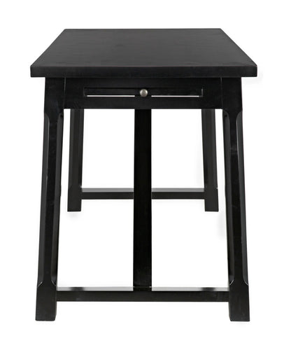 Noir Sutton Desk in Distressed Black GDES114D1