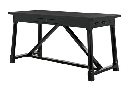 Noir Sutton Desk in Distressed Black GDES114D1