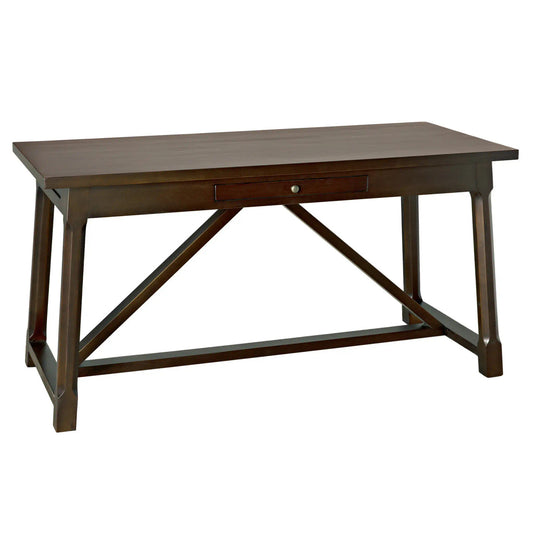 Noir Sutton Desk in Distressed Brown GDES114D