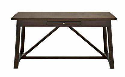 Noir Sutton Desk in Distressed Brown GDES114D