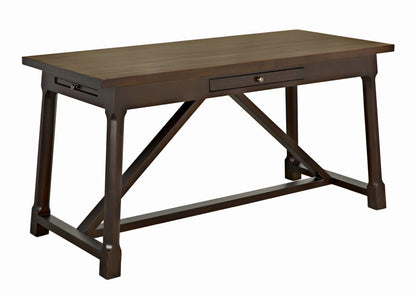 Noir Sutton Desk in Distressed Brown GDES114D