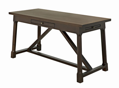 Noir Sutton Desk in Distressed Brown GDES114D