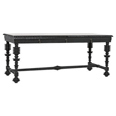 Noir Portuguese Desk in Hand Rubbed Black GDES115HB