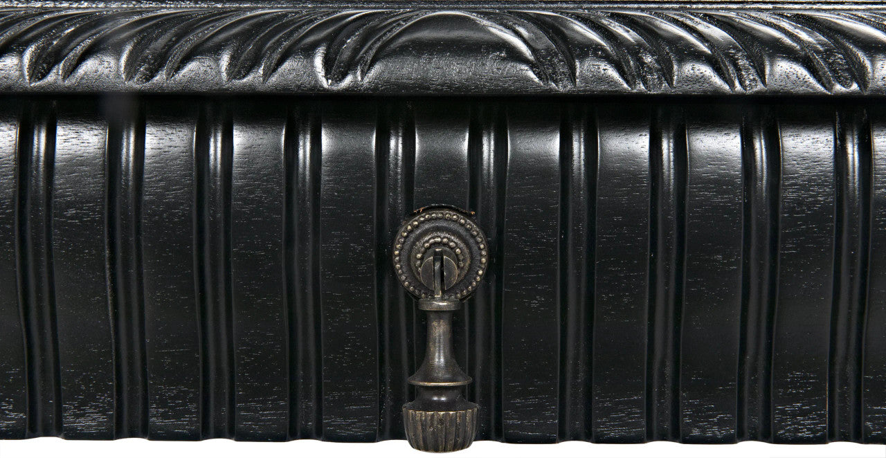 Noir Portuguese Desk in Hand Rubbed Black GDES115HB