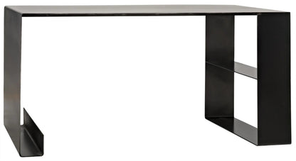 Noir Black Steel Desk in Matte Black GDES126MTB