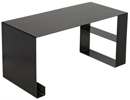 Noir Black Steel Desk in Matte Black GDES126MTB