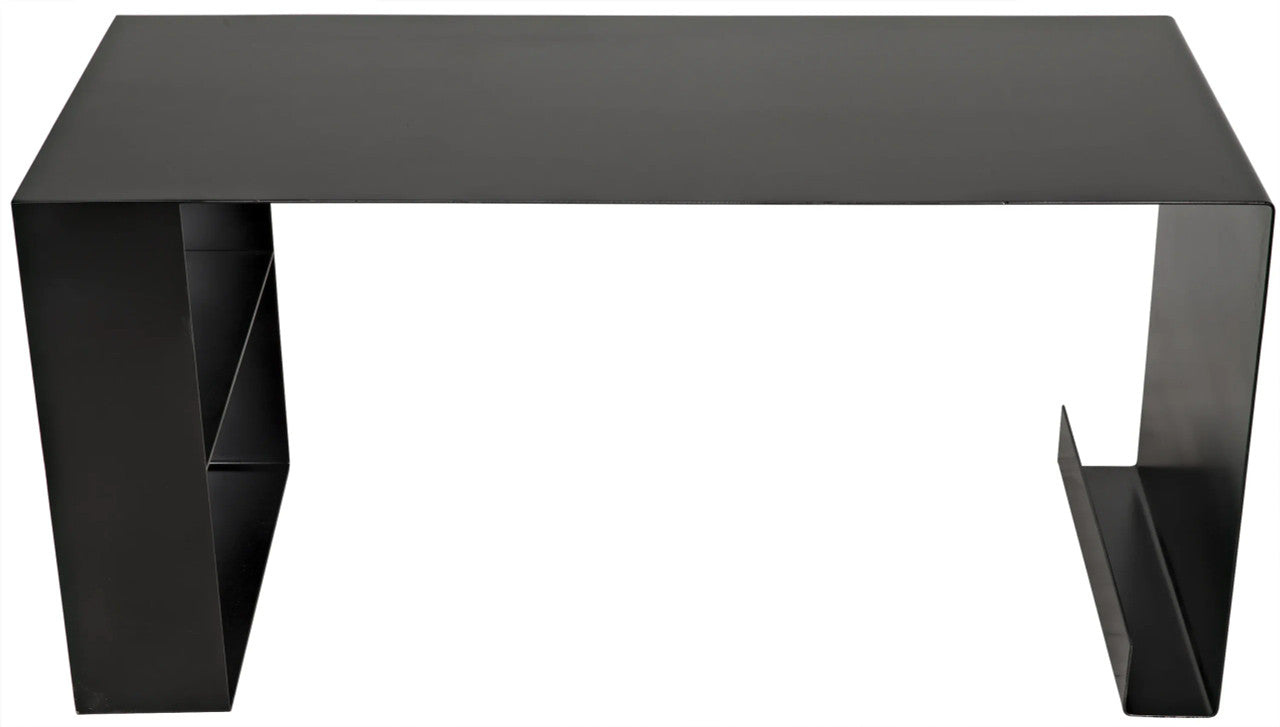 Noir Black Steel Desk in Matte Black GDES126MTB