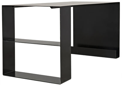 Noir Black Steel Desk in Matte Black GDES126MTB