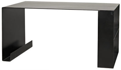 Noir Black Steel Desk in Matte Black GDES126MTB