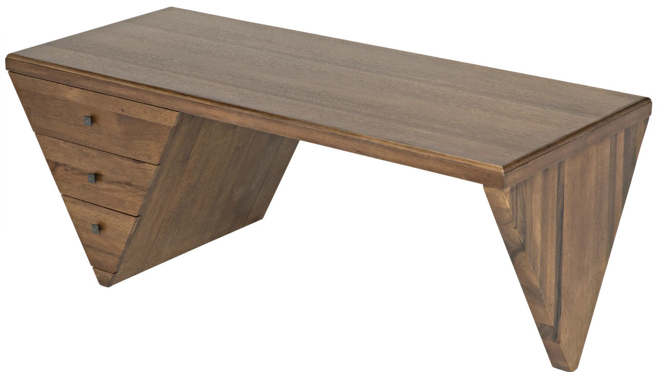 Noir Tetramo Desk in Dark Walnut GDES169DW