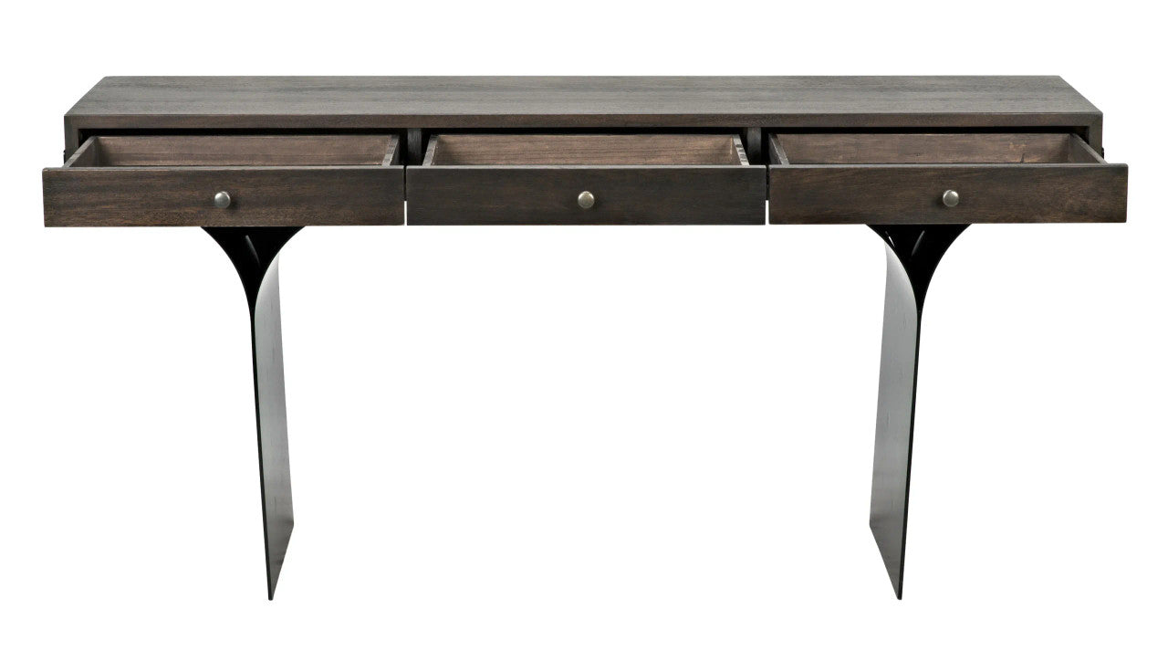 Noir Truss Desk in Ebony Walnut W/ Matte Black Frame GDES178EB