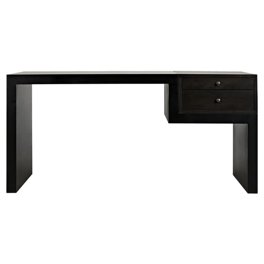 Noir Alvaro Desk in Ebony Walnut And Matte Black GDES179MTB