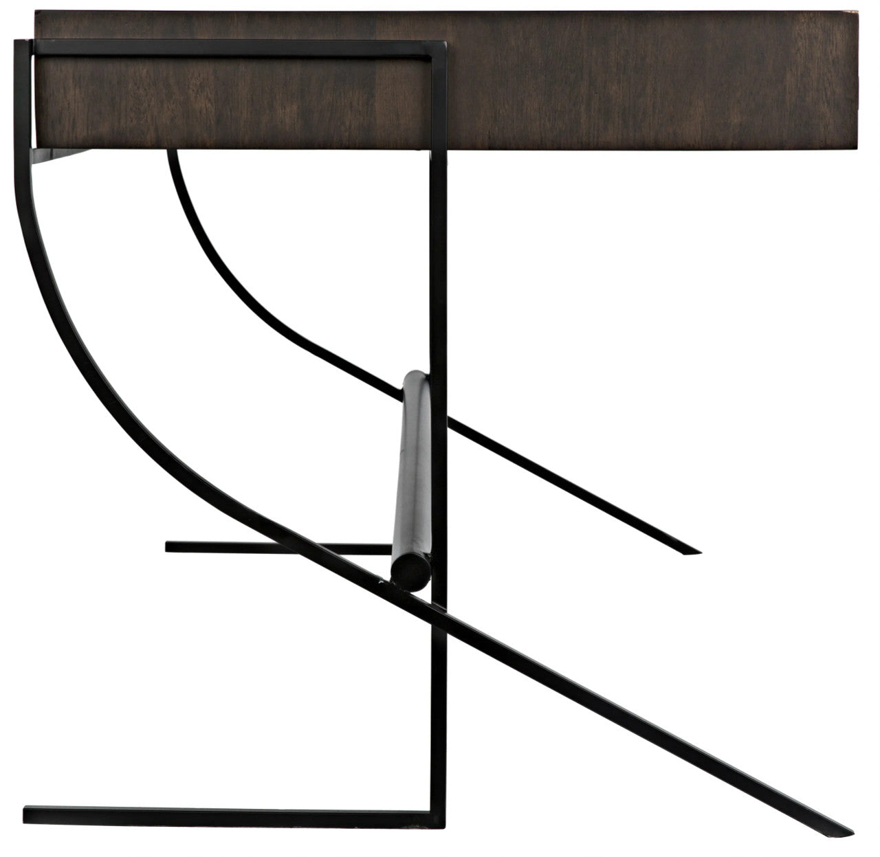 Noir Frank Desk in Ebony Walnut w/ Matte Black Base GDES181EB