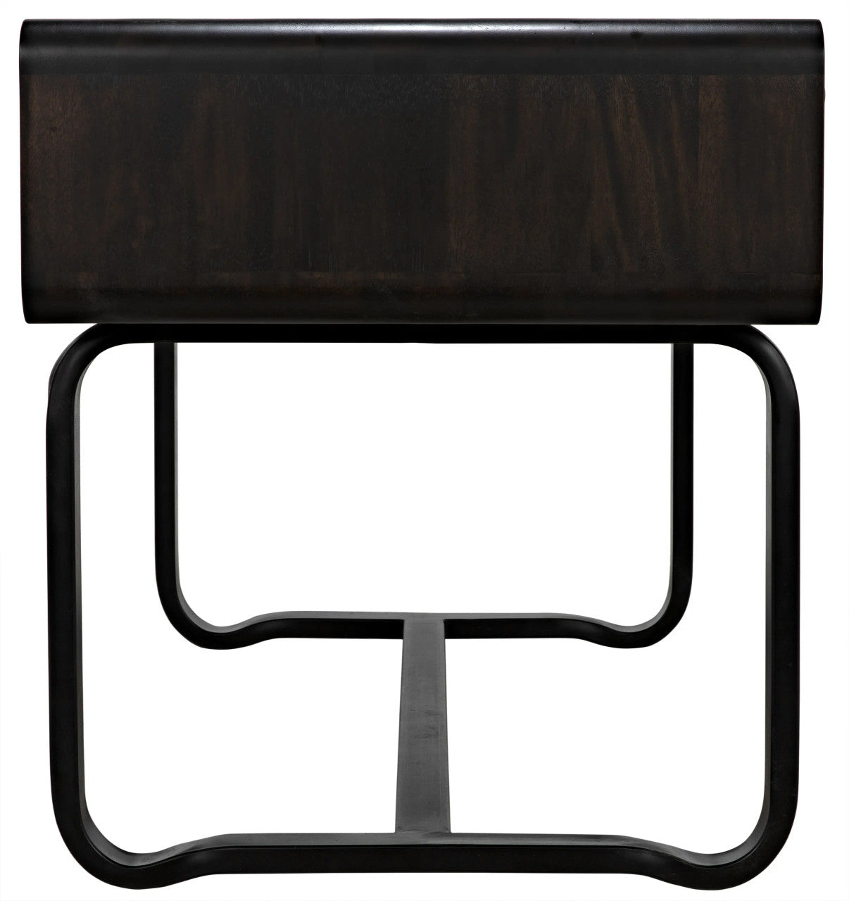 Noir Voltes Desk in Ebony Walnut w/ Matte Black Base GDES185EB