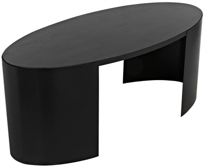 Noir Marigold Desk in Ebony Walnut w/ Matte Black Base GDES186EB