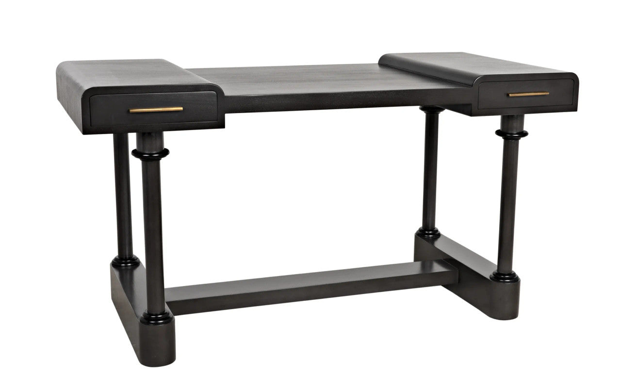 Noir Locarno Desk in Pale GDES190P