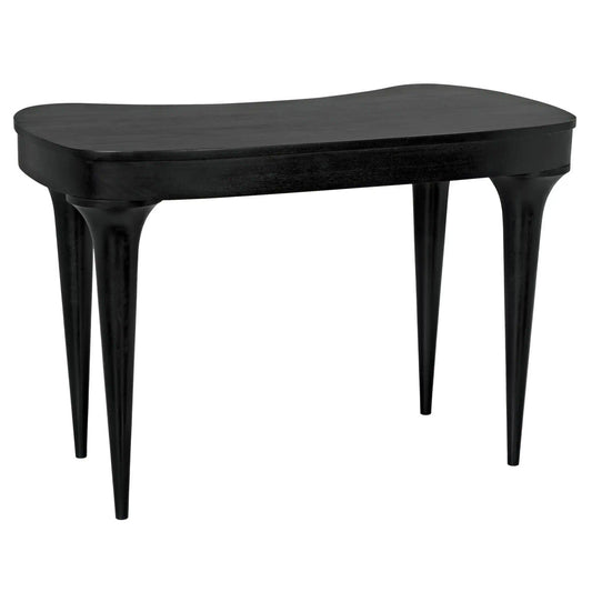 Noir Rennie Desk in Hand Rubbed Black GDES198HB