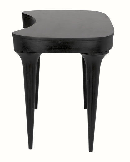 Noir Rennie Desk in Hand Rubbed Black GDES198HB