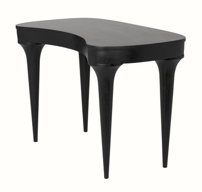 Noir Rennie Desk in Hand Rubbed Black GDES198HB