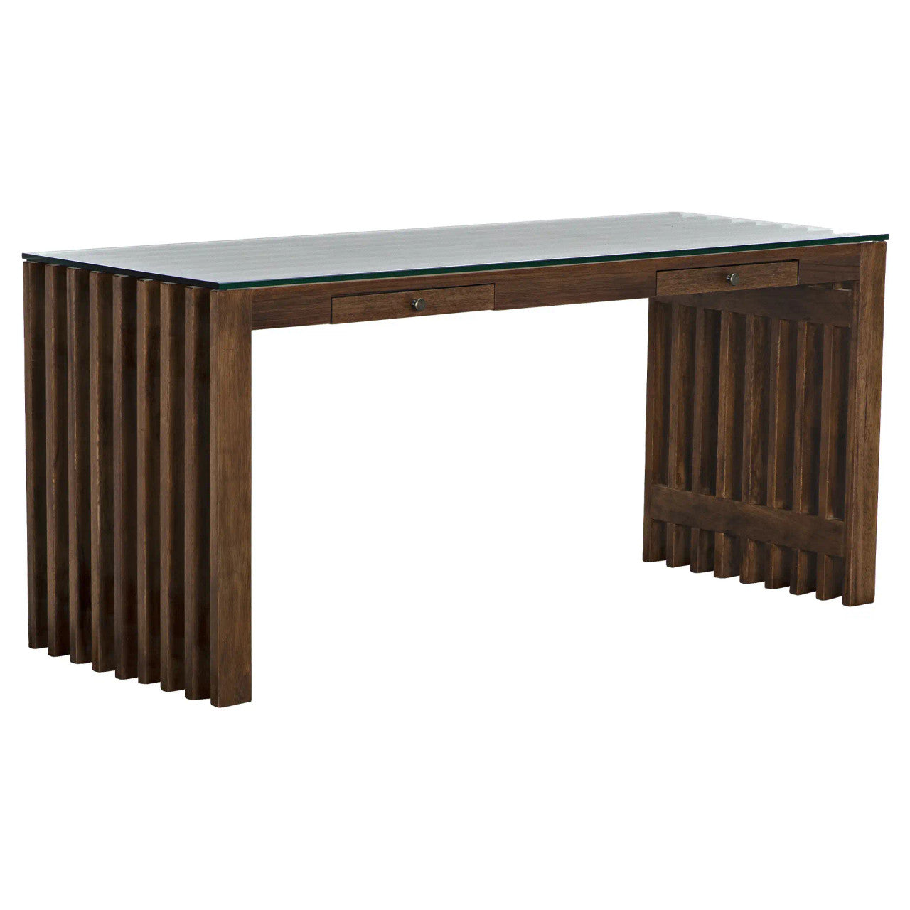 Noir Frazer Desk in Dark Walnut GDES200DW